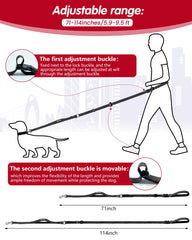 WANFIRE hands-free leash worn as waist belt for secure, hands-free control.
