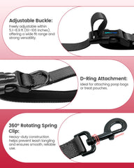 WANFIRE 360° swivel clip prevents tangling during walks and runs