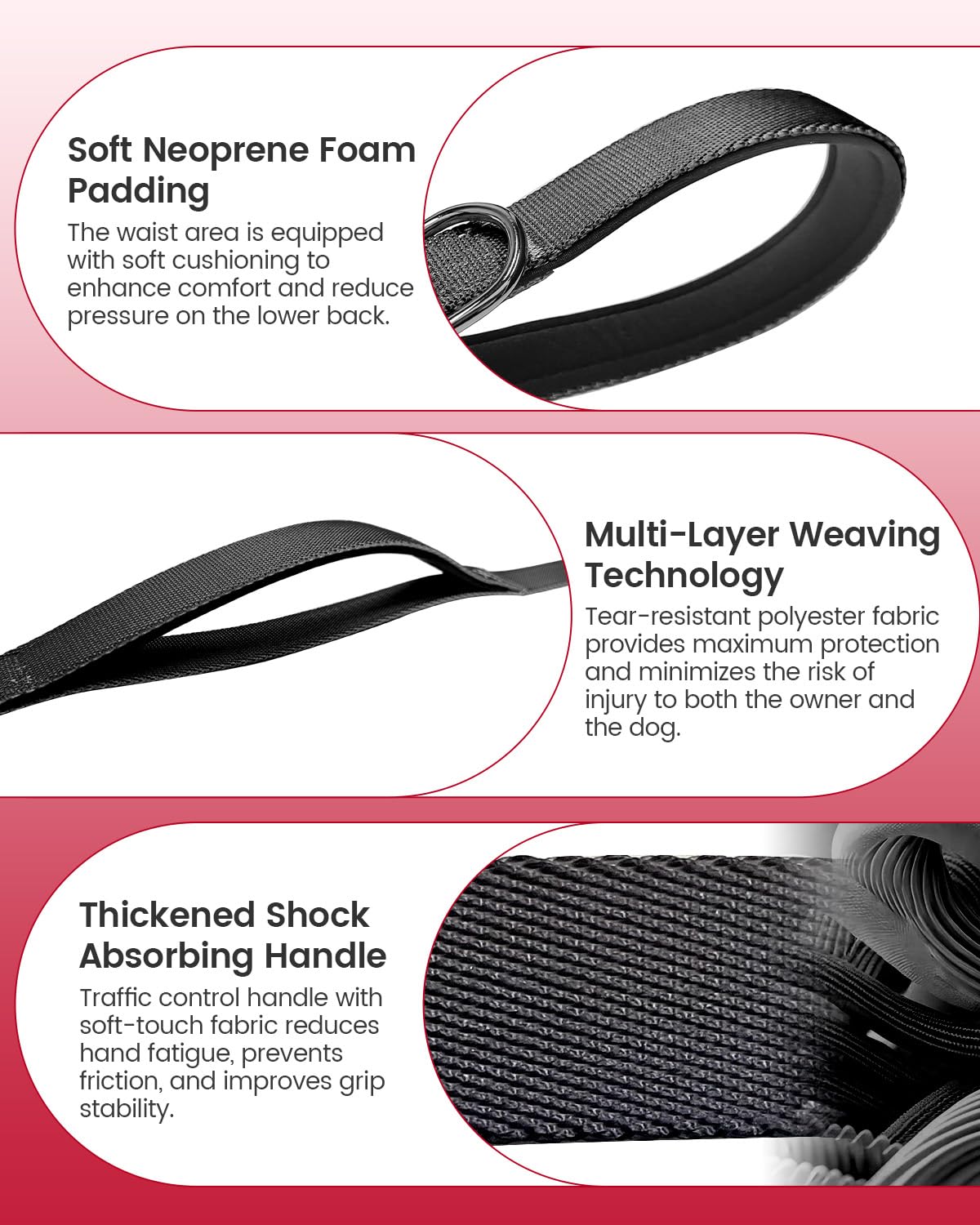 WANFIRE hands-free leash in handheld mode for precise training