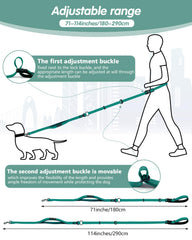 WANFIRE hands-free leash length adjustment for precise control during walks.