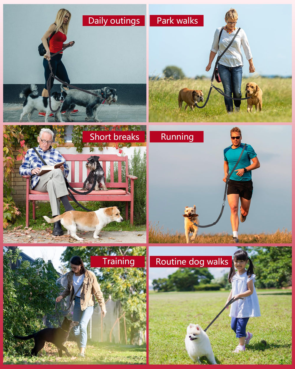 WANFIRE heavy-duty nylon construction for durable canine walking gear