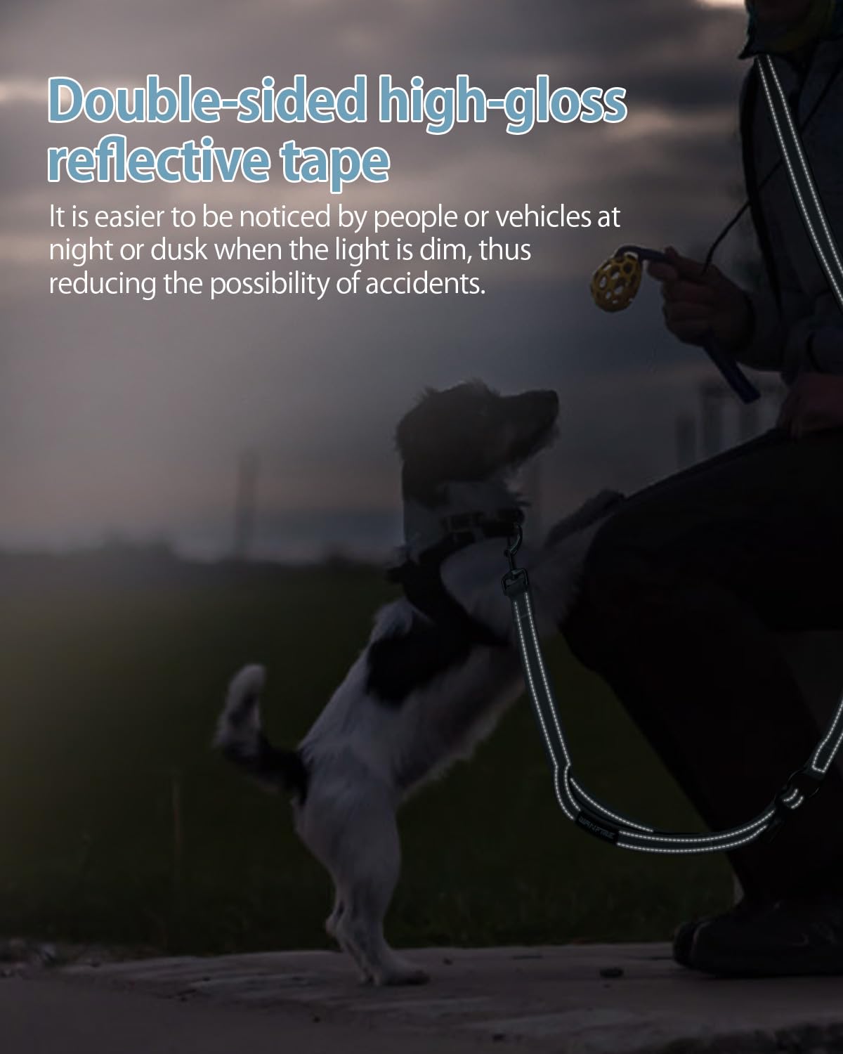 WANFIRE ink blue soft-touch handles reduce strain during walks