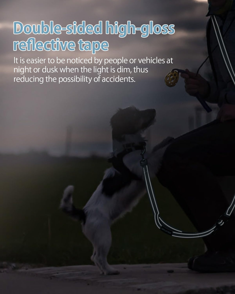 WANFIRE ink blue soft-touch handles reduce strain during walks