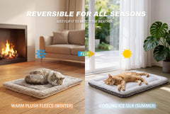 WanpeeGoo cat bed warm-side view, ideal for chilly floors and drafts.