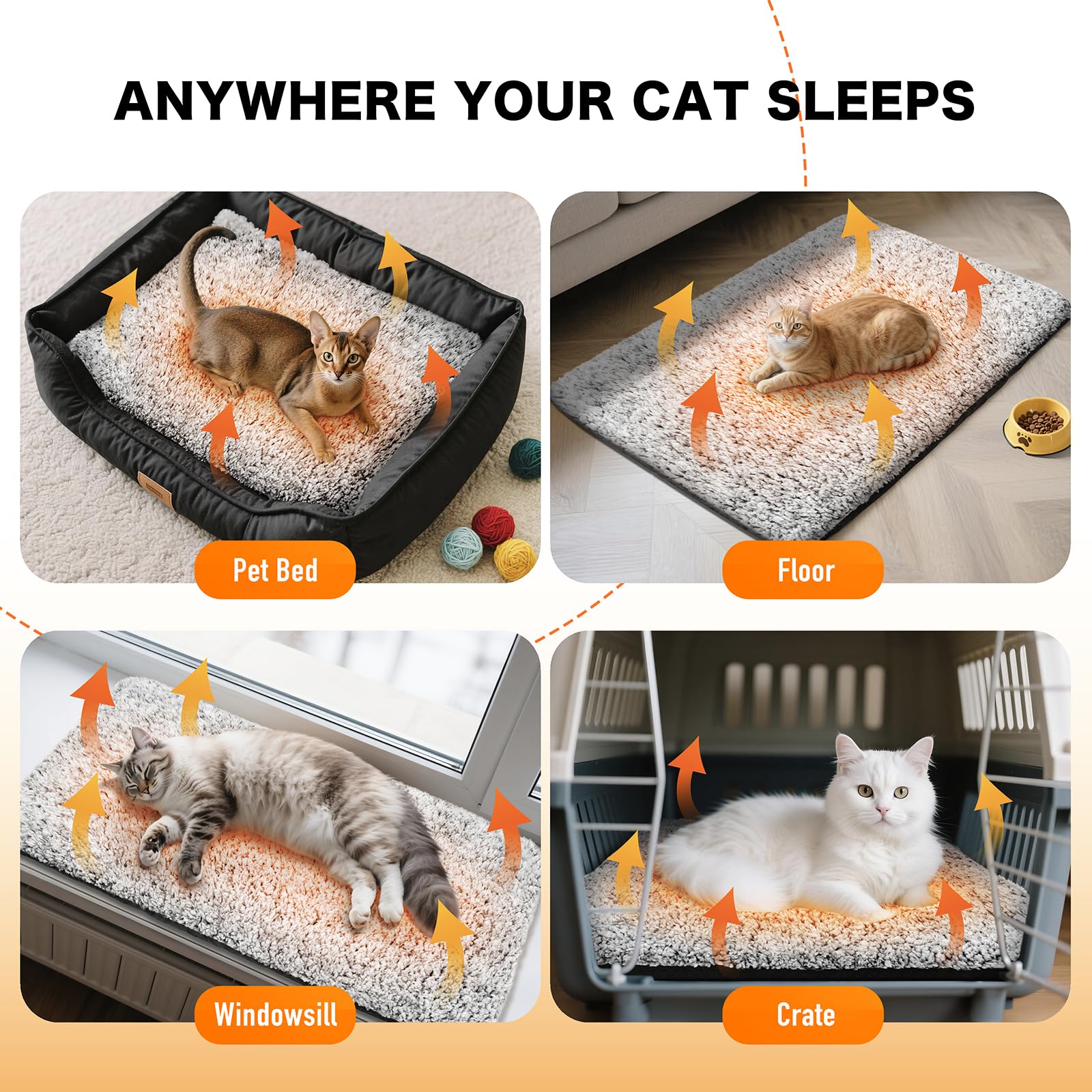 WanpeeGoo bed ideal for crates and floor spots for pets.
