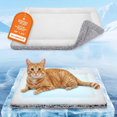 WanpeeGoo reversible warm cooling cat bed 18x24 gray for year-round comfort.