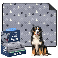 WanpeeGoo washable dog pad with 32x52 pattern for versatile home use