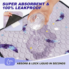 WanpeeGoo pad features high-density absorbent layer to keep surfaces dry.