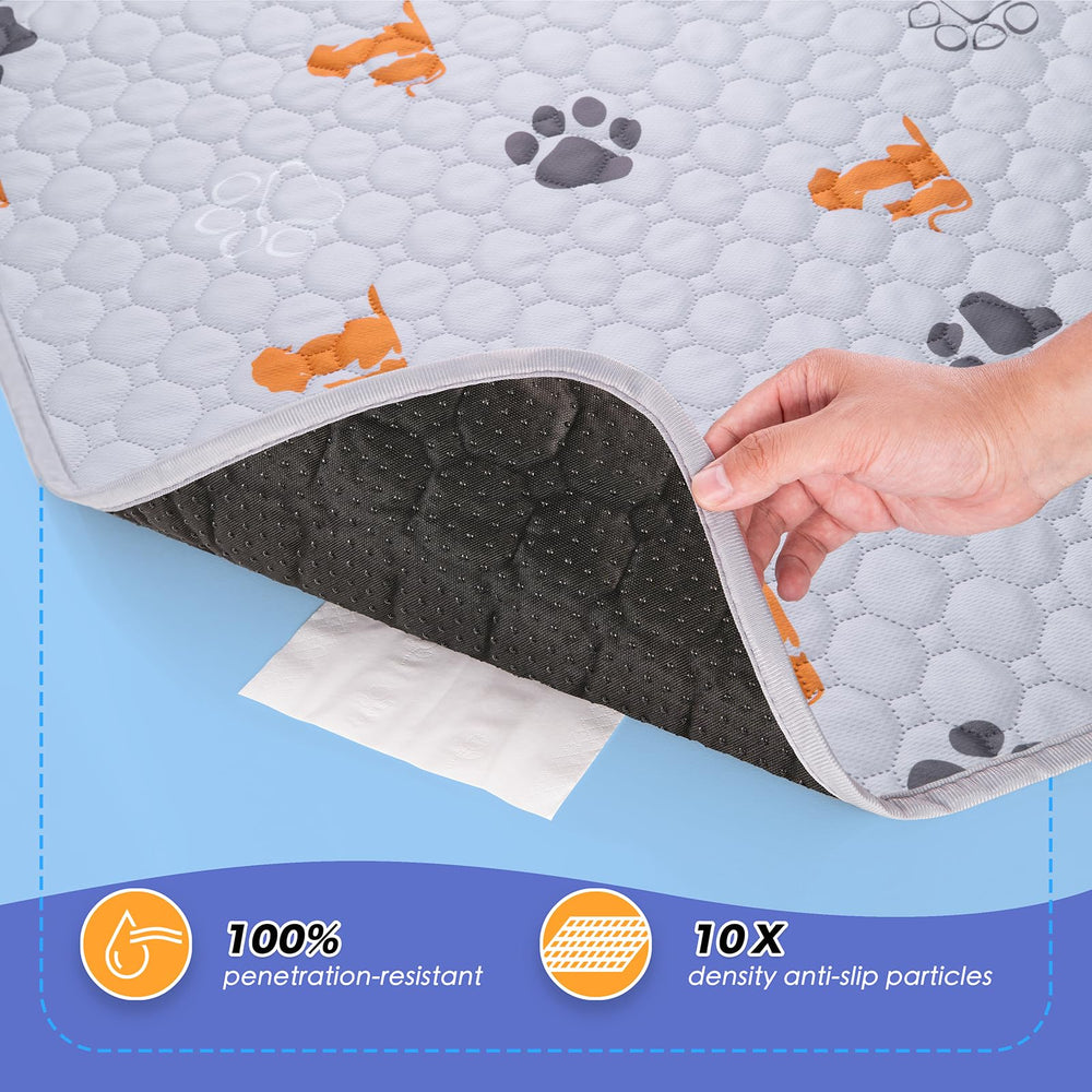 WanpeeGoo orange pee pad color detail provides high visibility during training.
