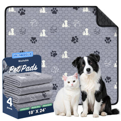 WanpeeGoo washable pee pads pack shot shows four-pack set for home puppy training