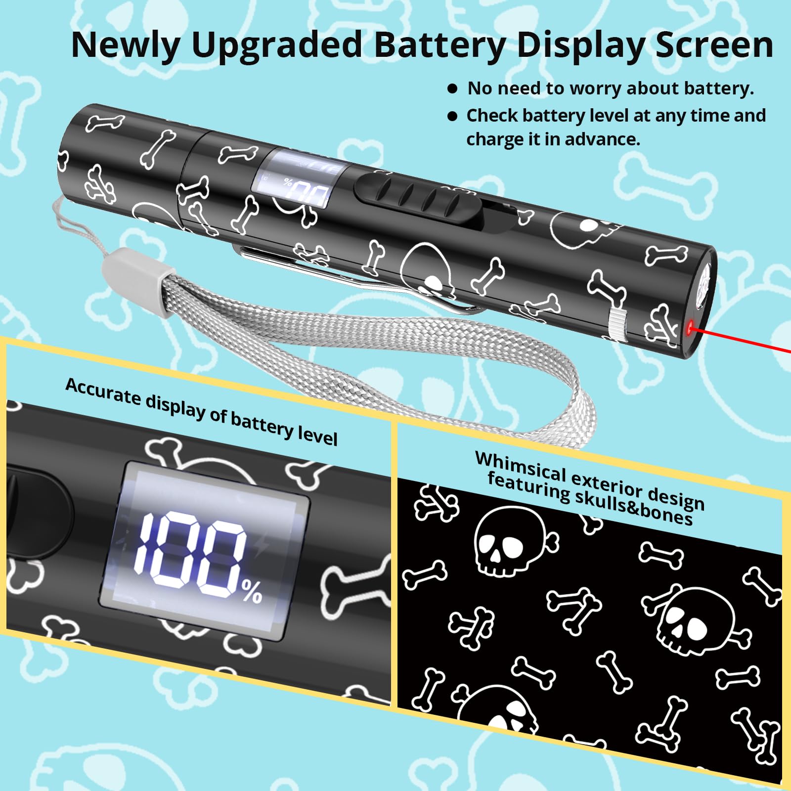 Waputne cat toy shows real-time battery display for uninterrupted fun.