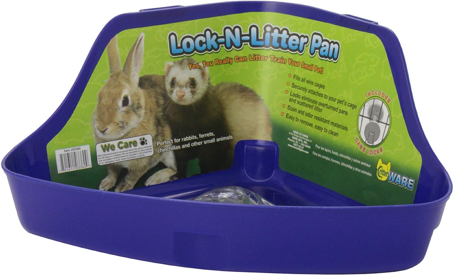 Ware Manufacturing Lock-N-Litter Pan packaging, 2-pack for value and quick replacement