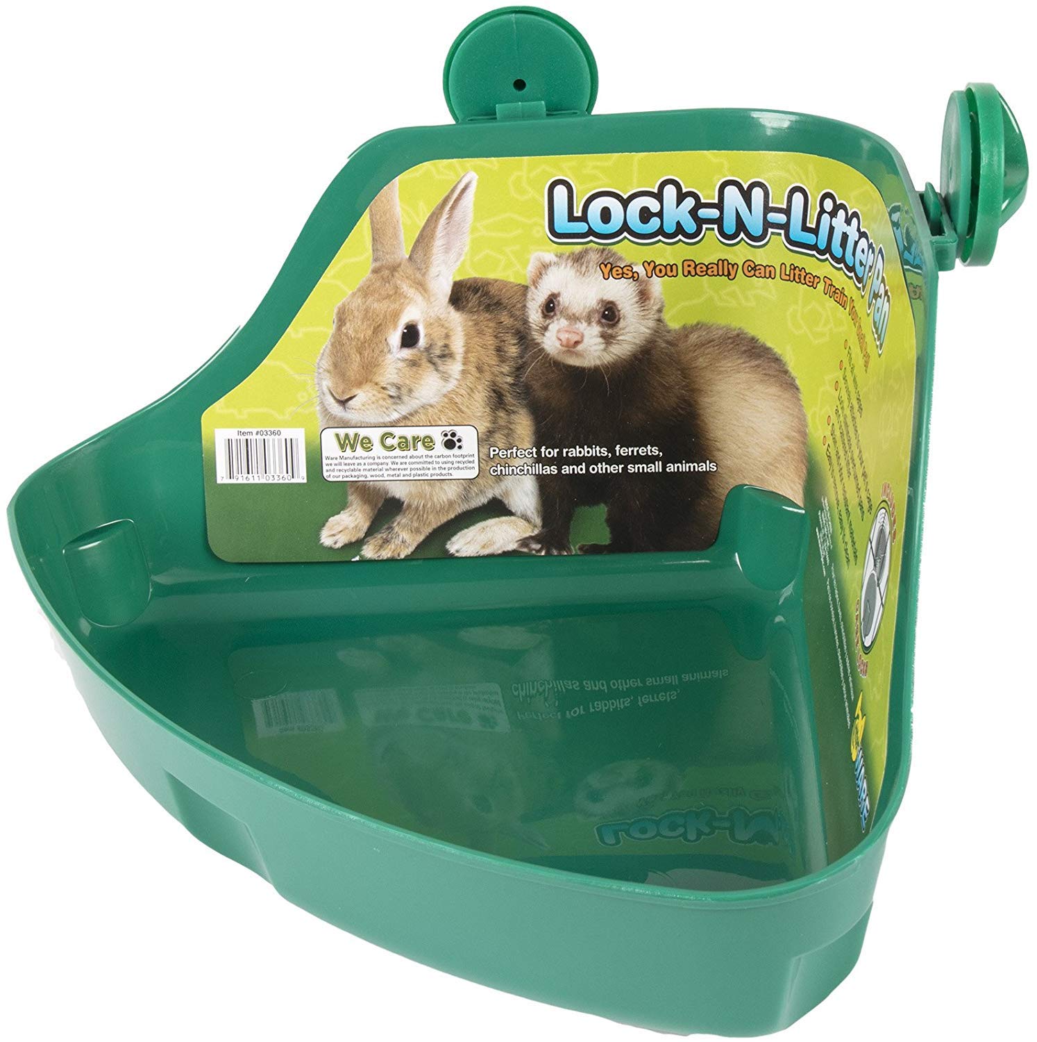 Ware Manufacturing Lock-N-Litter Pan side profile, secure locking design stays put