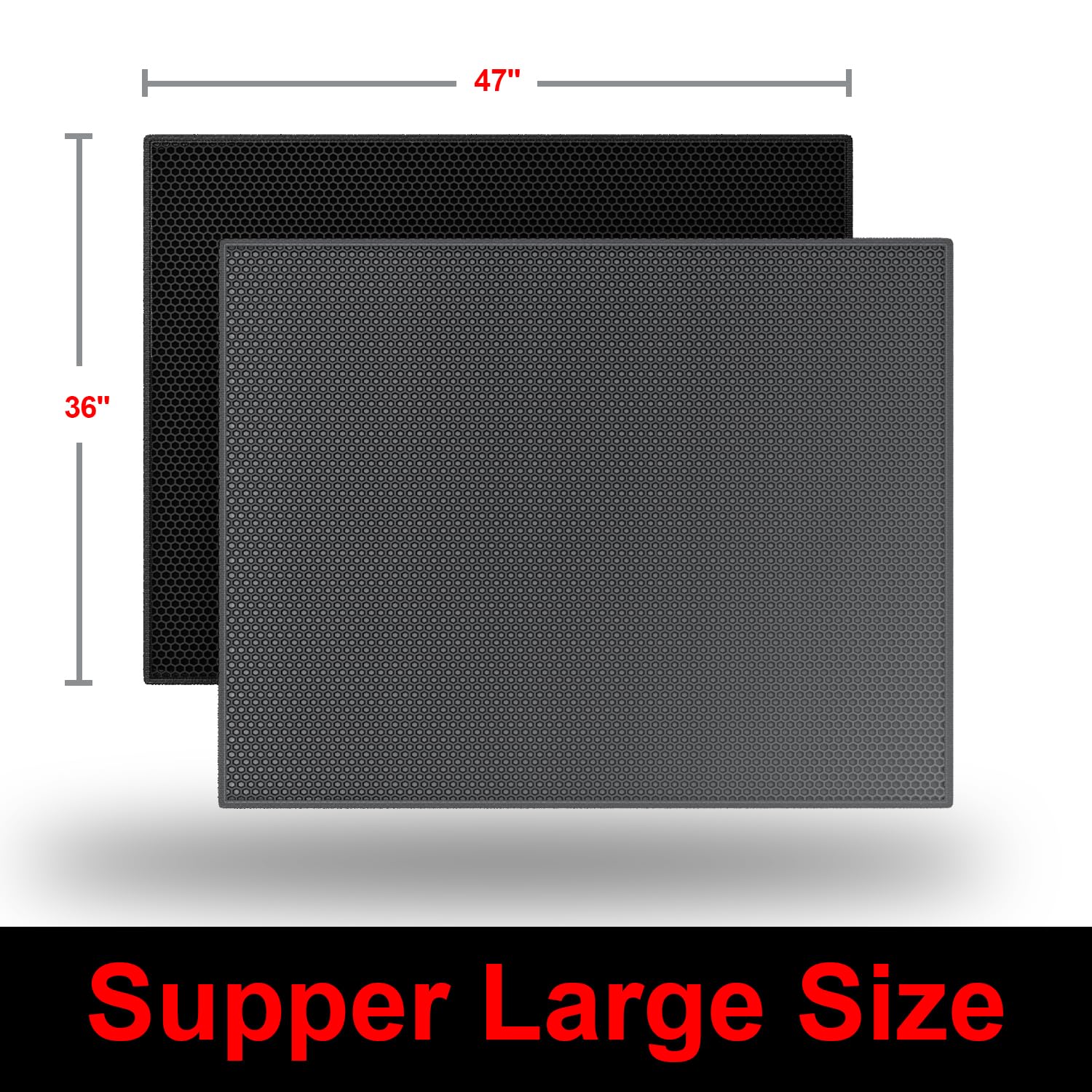 Waretary black mat in a modern room setup complements home decor