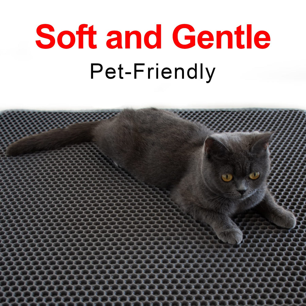 Waretary large black mat fits under most litter boxes