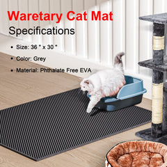 Waretary double-layer litter mat with EZ Open edge simplifies cleaning.