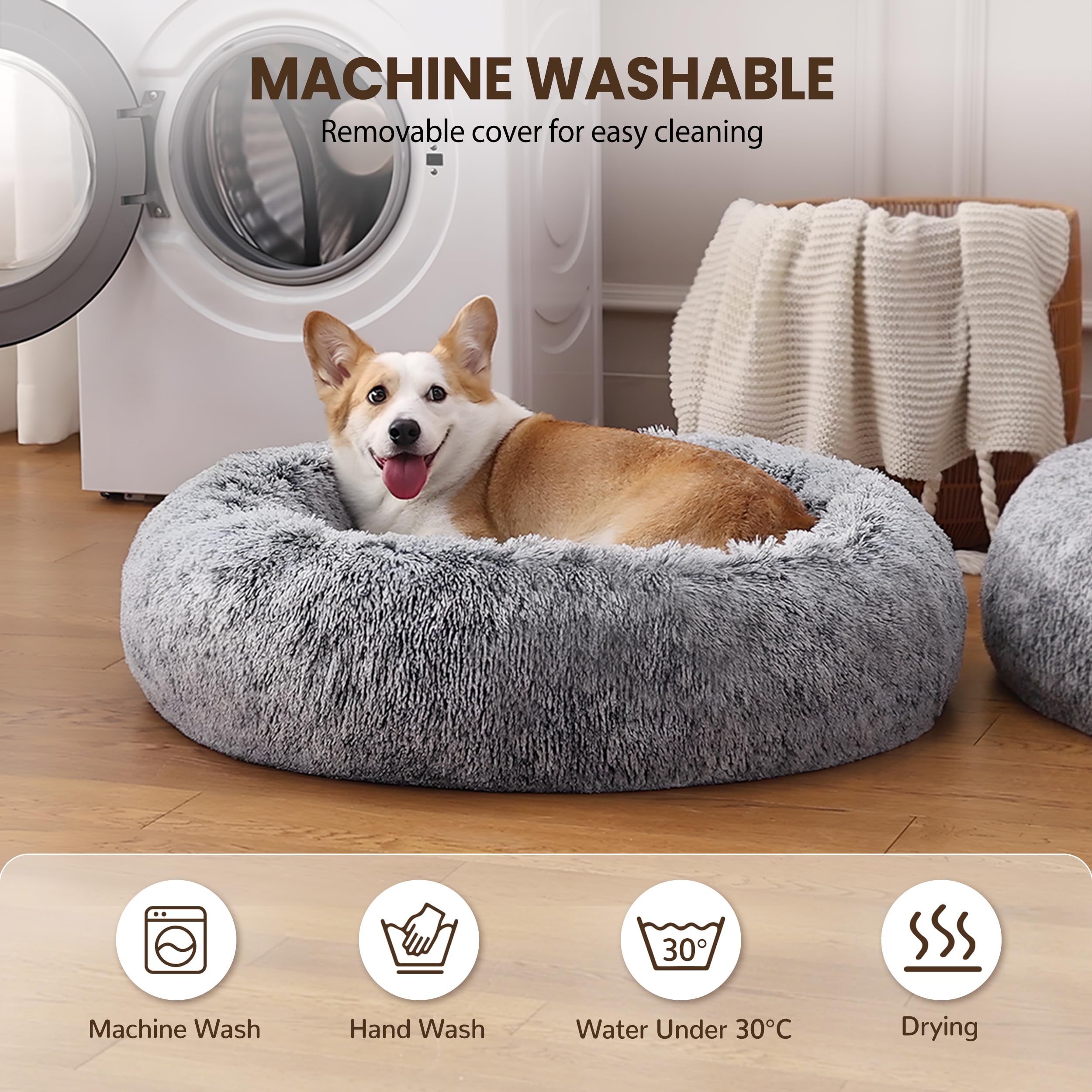 Warmrest donut bed thick edges support head and neck