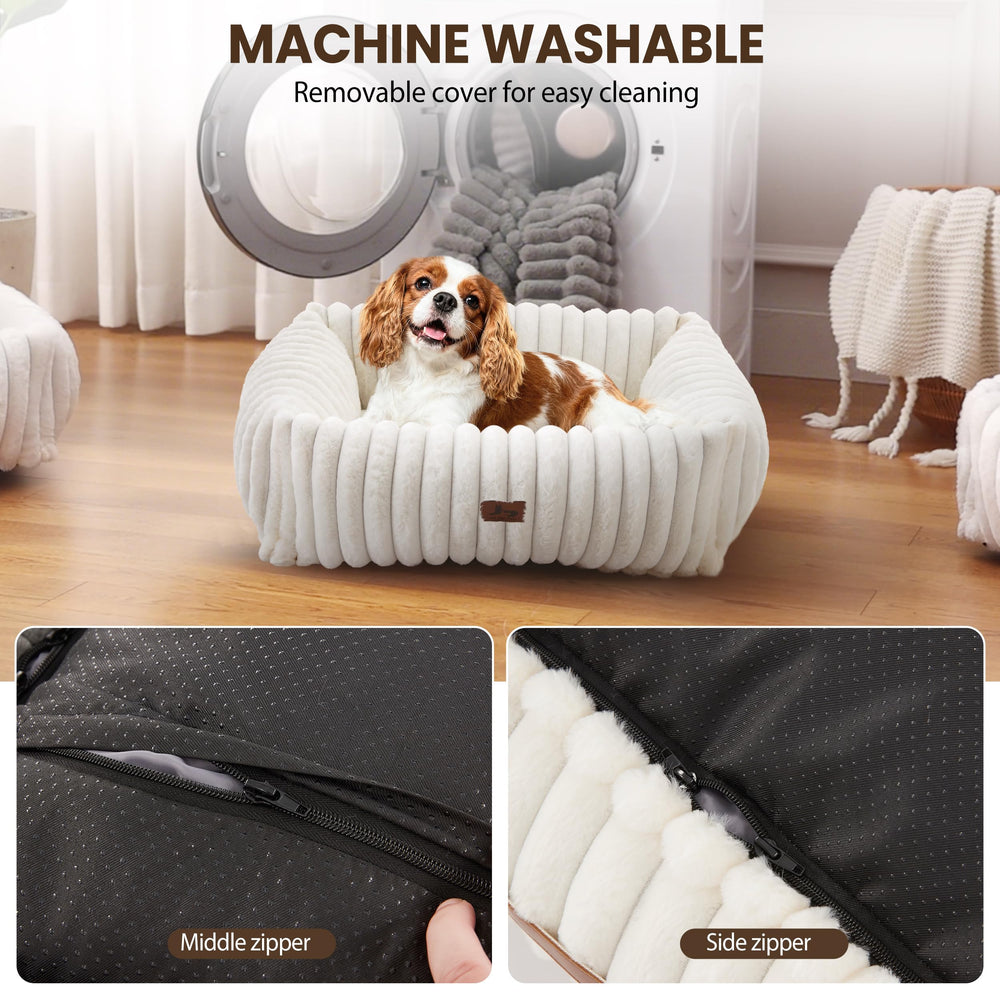 Warmrest easy-clean dog bed—removable cover for wash day.