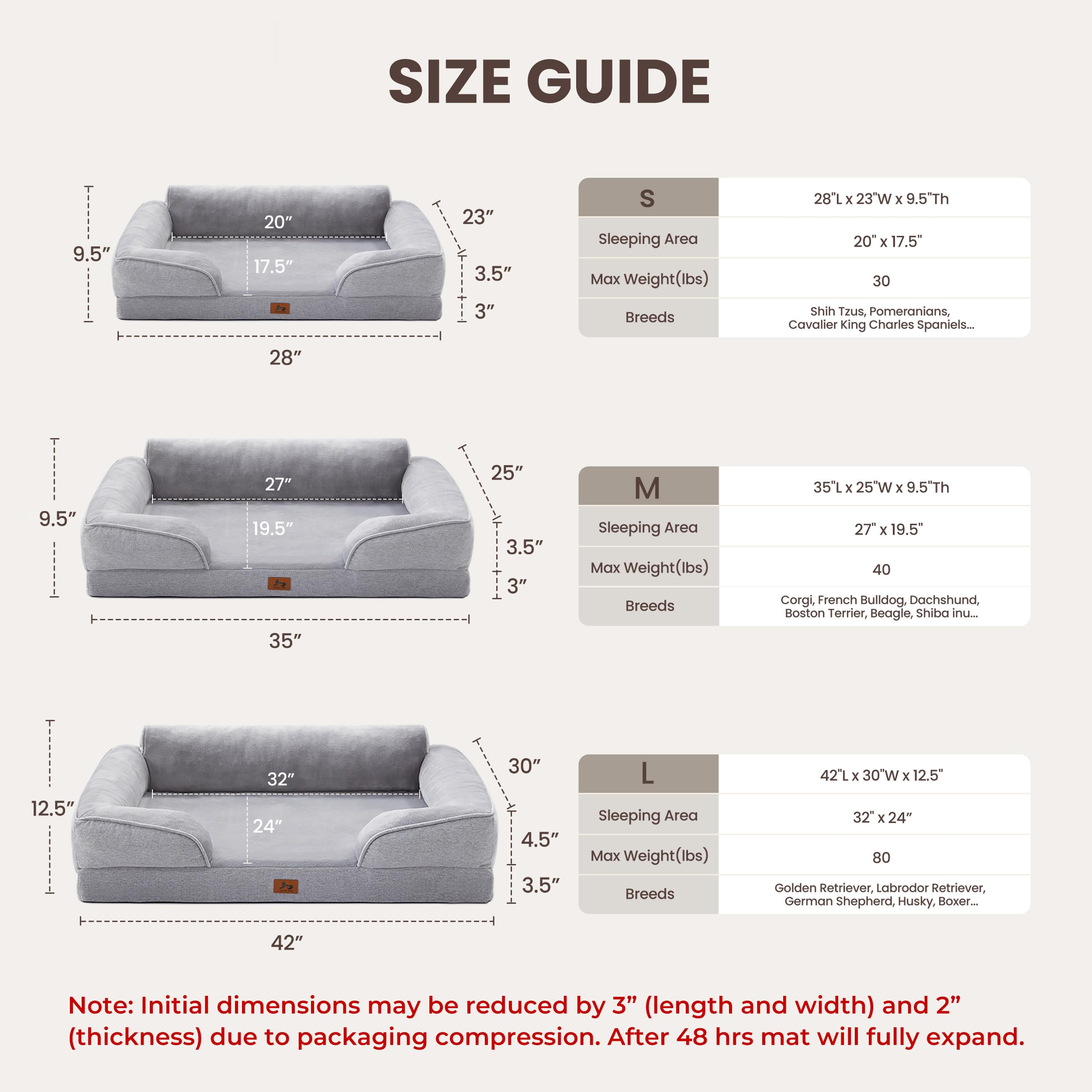 Warmrest extra large dog bed suitable for big breeds