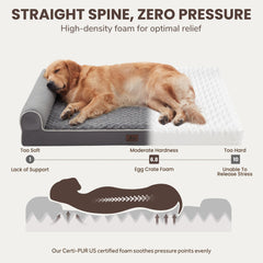 Warmrest dog bed with u-shaped bolsters for secure head and neck comfort
