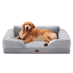 Warmrest orthopedic dog bed for large dogs with egg-crate foam and support