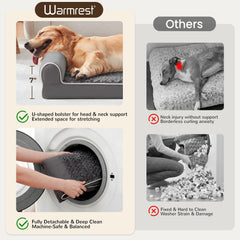 Warmrest velvet sleeping surface provides soft, calming touch