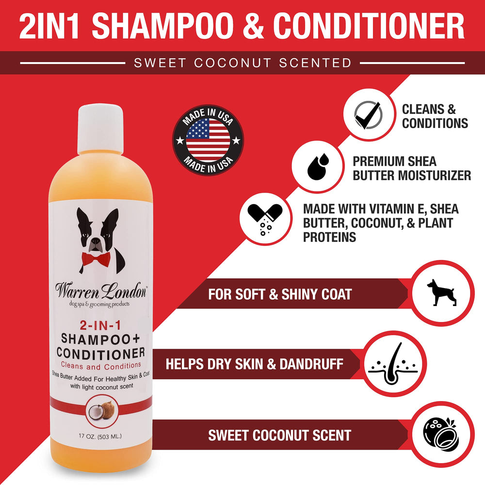 Warren London 2-in-1 shampoo bottle pour shows controlled, mess-free application.