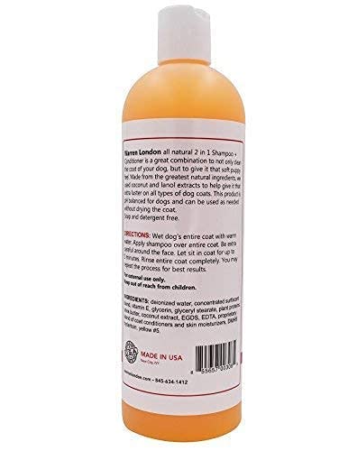 Warren London 2-in-1 shampoo USA-made label highlighting cruelty-free production.