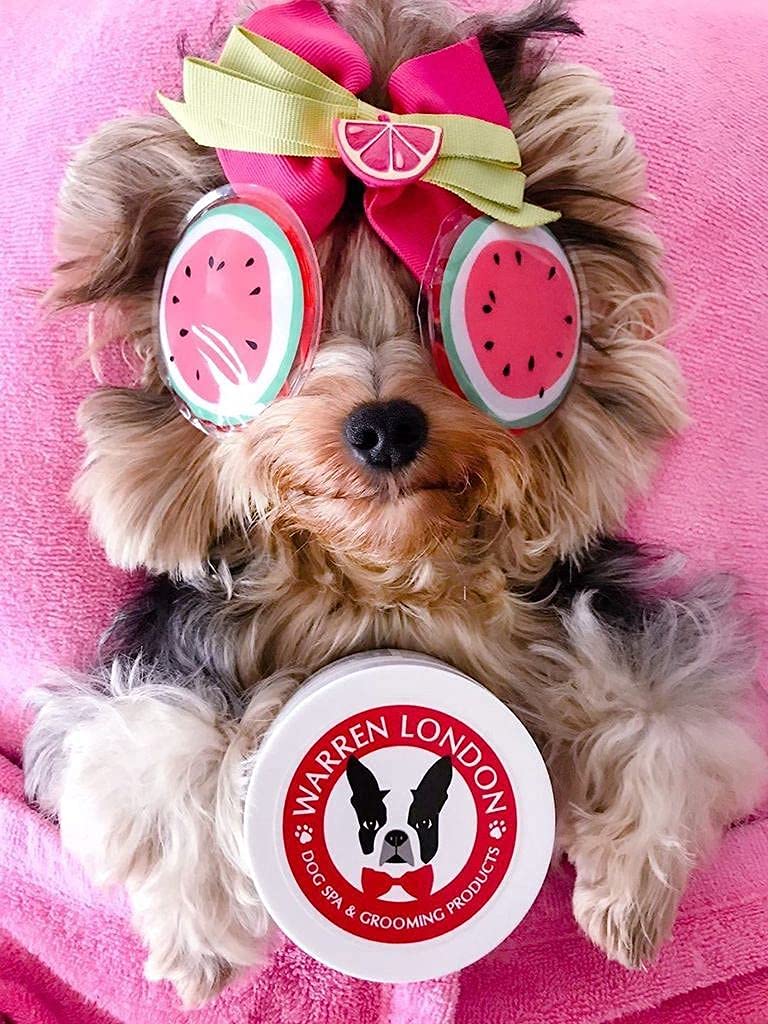 Warren London balm shown on paw pads with lick-safe, non-greasy finish.