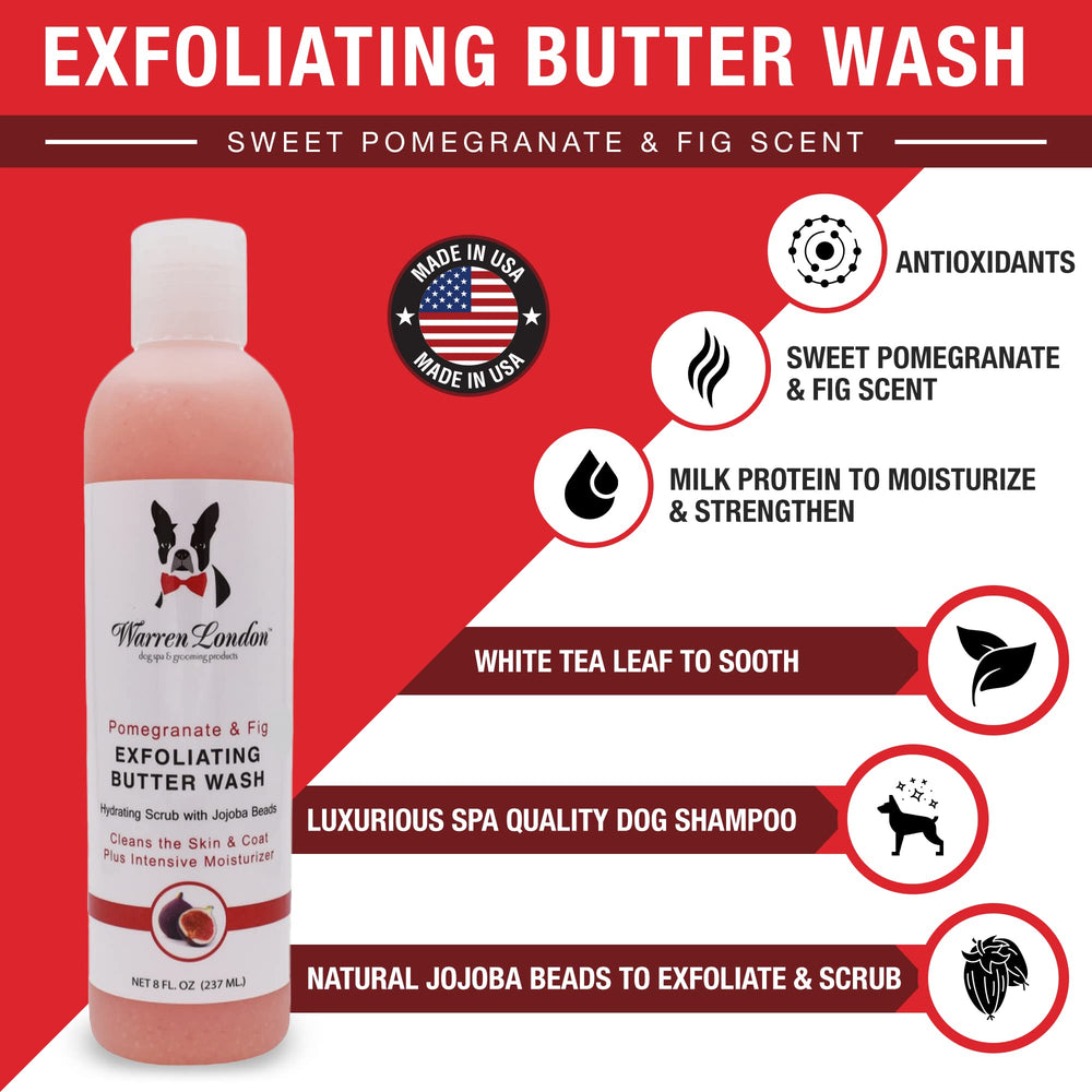 Warren London Butter Combo conditioner for dog coat adds gloss and smooth fur.
