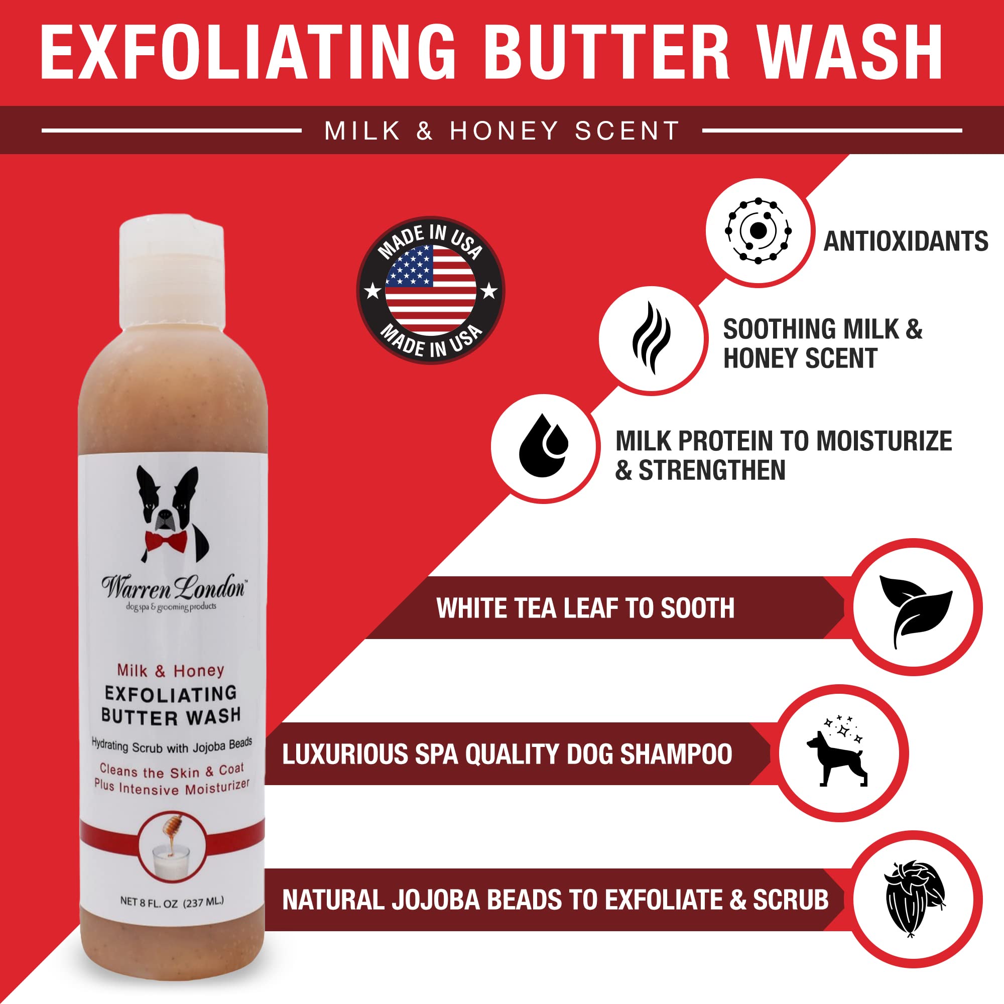 Warren London Butter Combo shampoo lather captures rich cleansing for coats