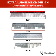 Warren London Carding Pro XL Comb used on a cat for gentle detangling.