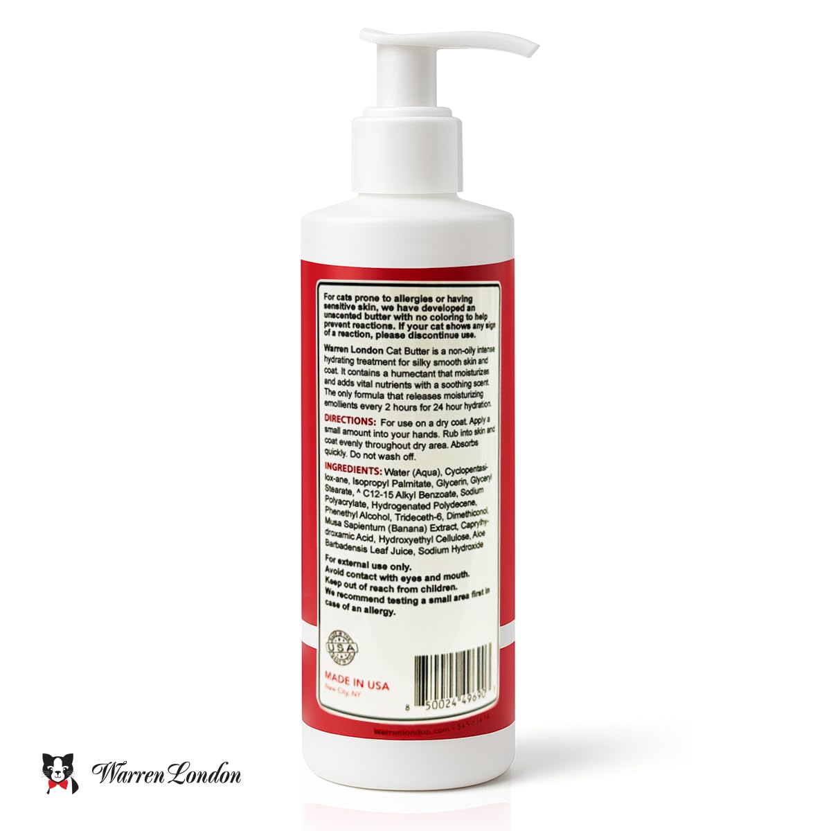 Warren London Cat Hydrating Butter suitable for all coat types.