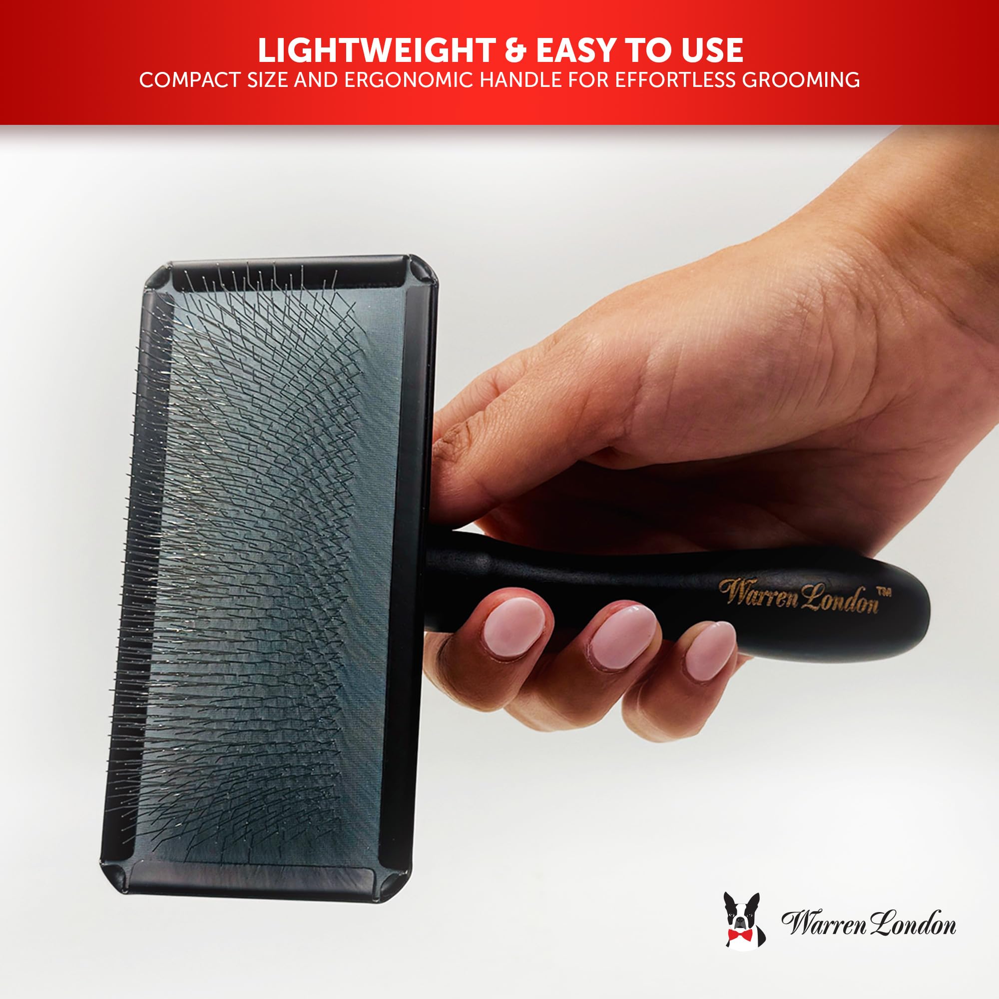 Warren London compact, lightweight design for comfortable brushing sessions.