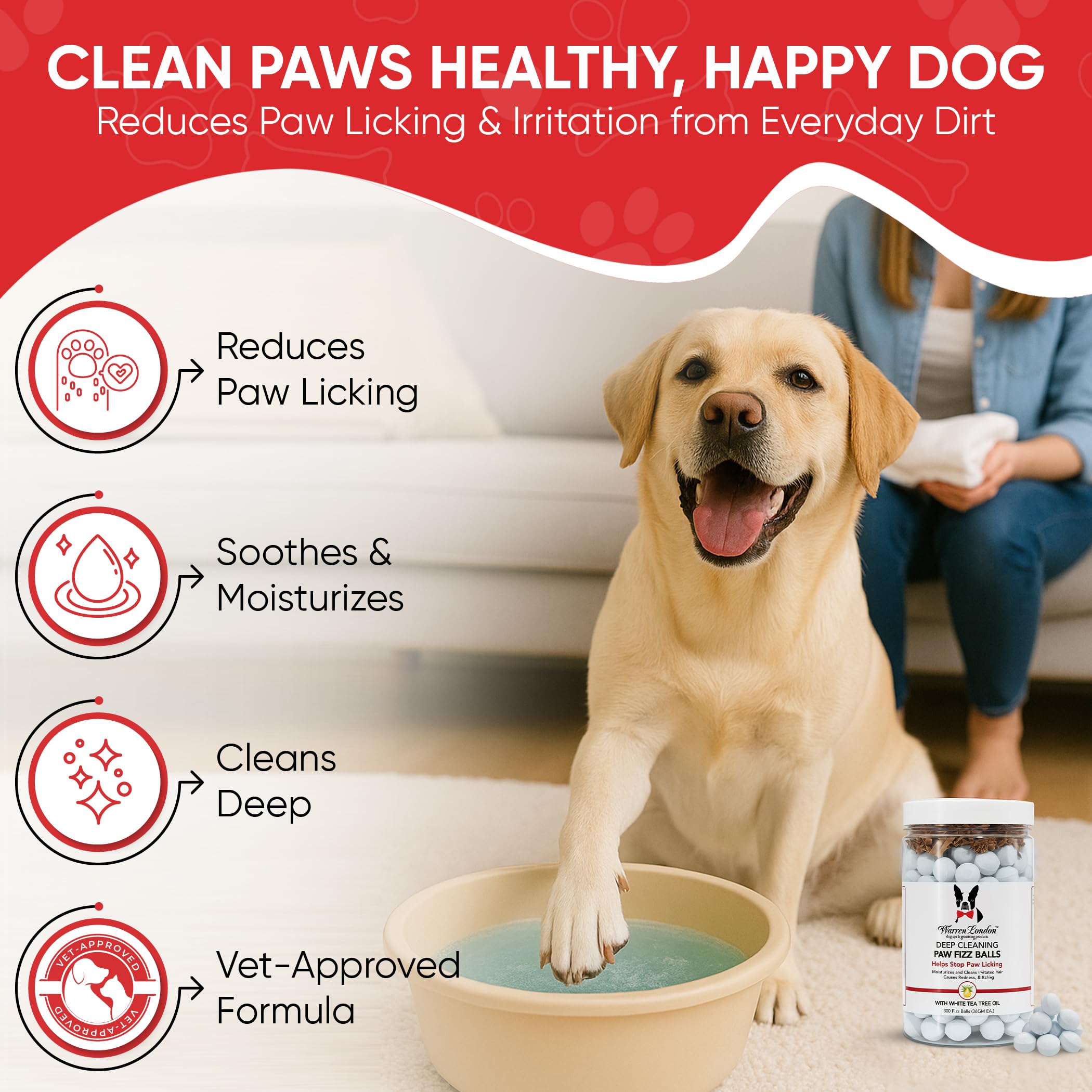 Warren London Soak removes dirt and odors after walks