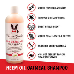 Warren London dog shampoo lathering action nourishes the coat.