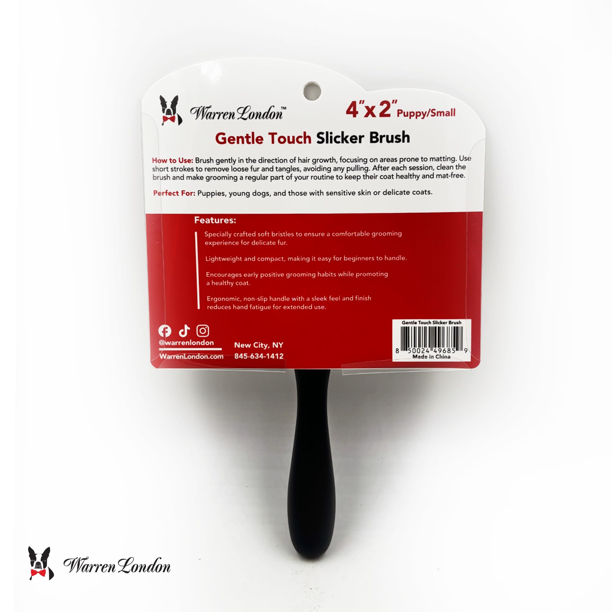 Warren London easy-to-use brush saves time during daily routines.