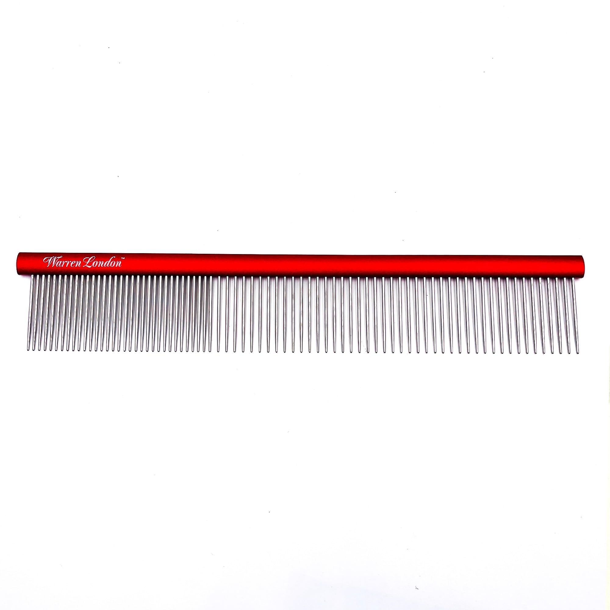 Warren London ergonomic aluminum grip supports comfortable grooming sessions with less fatigue.