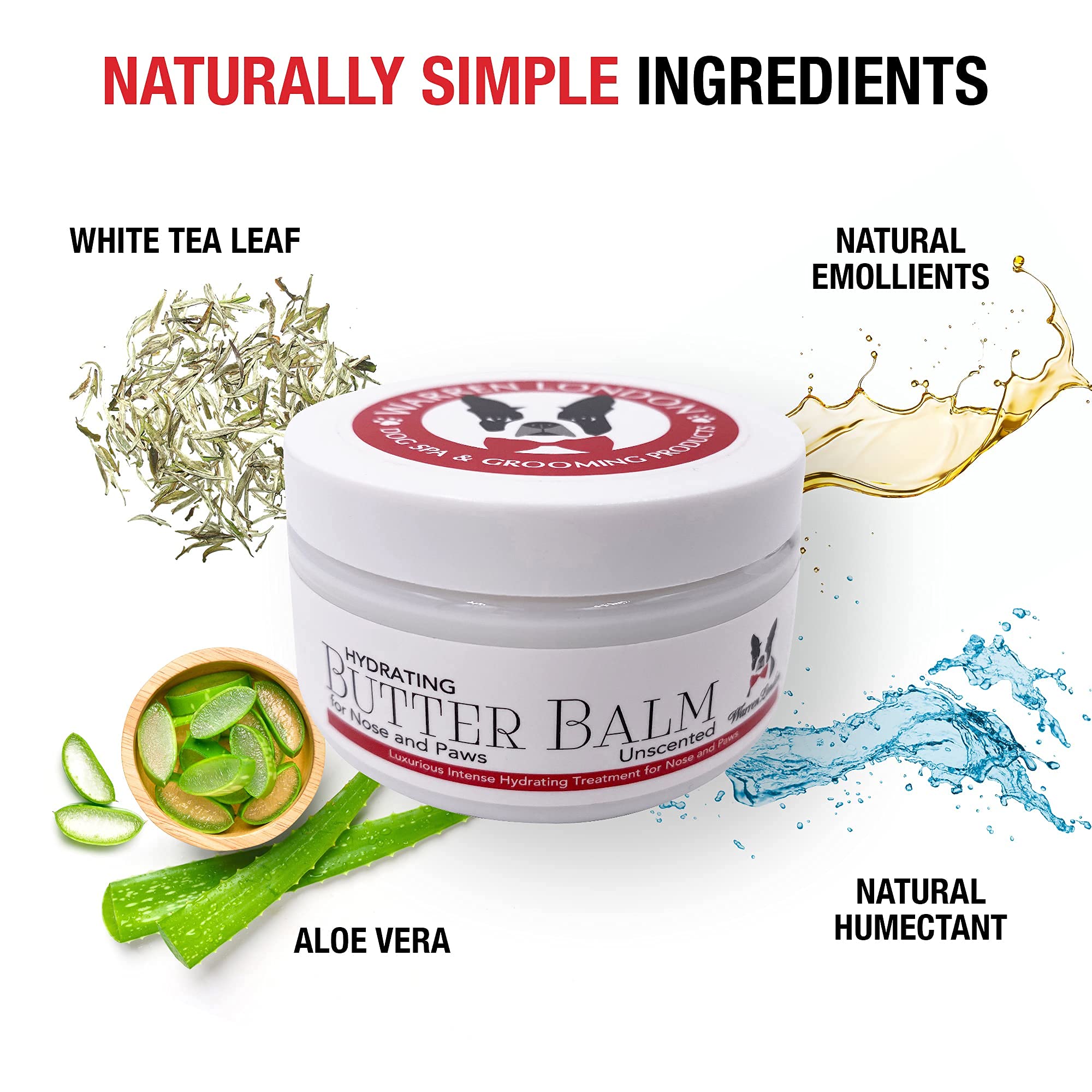 Warren London balm used on paws, noses, elbows for versatile daily care.