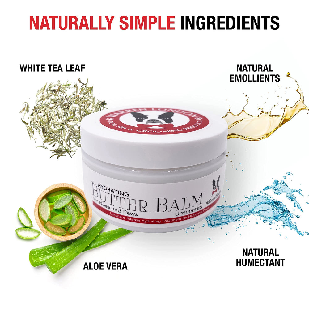 Warren London balm used on paws, noses, elbows for versatile daily care.