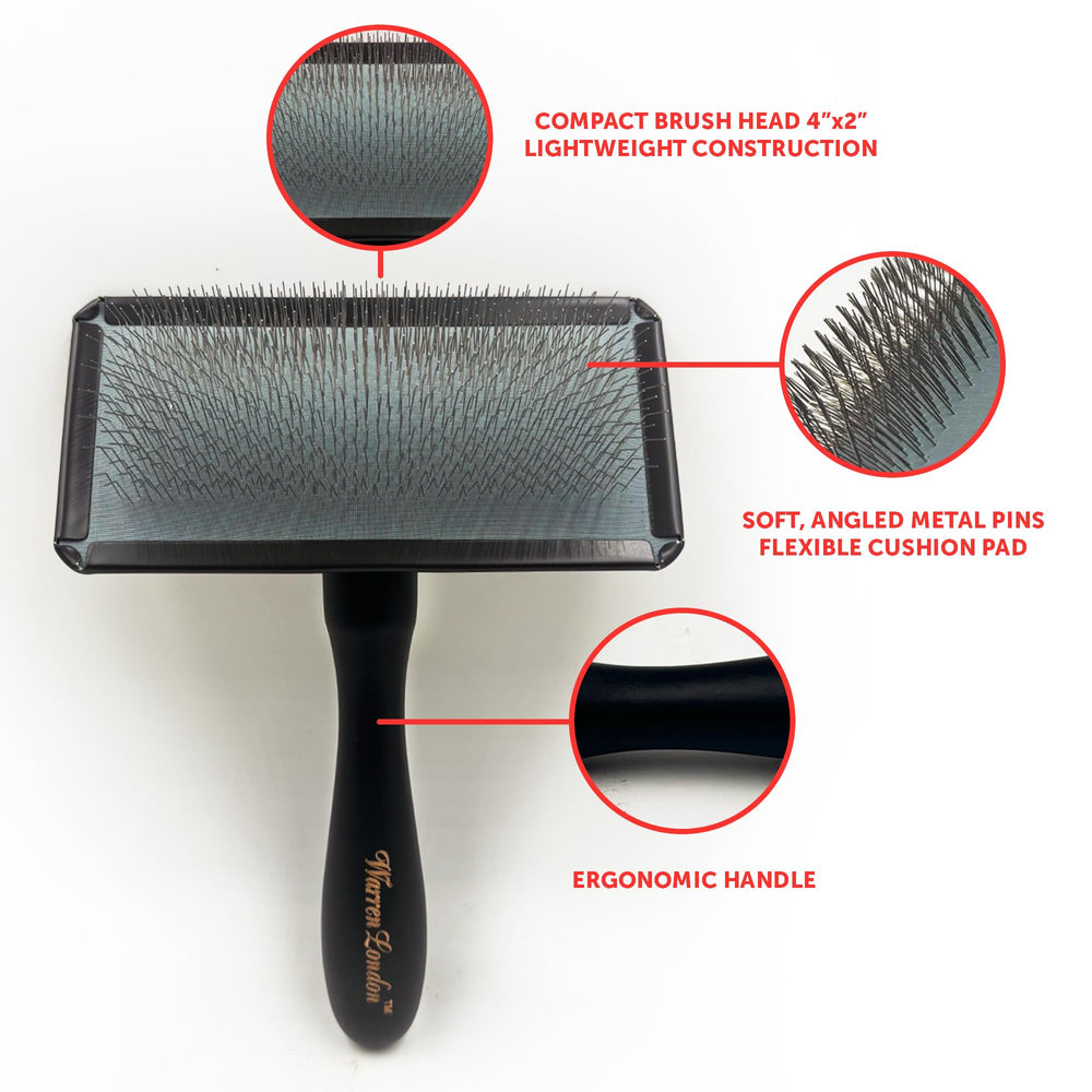 Warren London Soft pins angled for gentle grooming on fine coats.