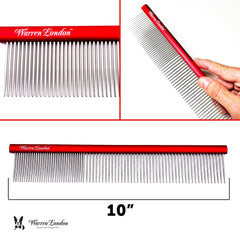 Warren London stainless steel teeth ensure thorough detangling while remaining gentle on skin.