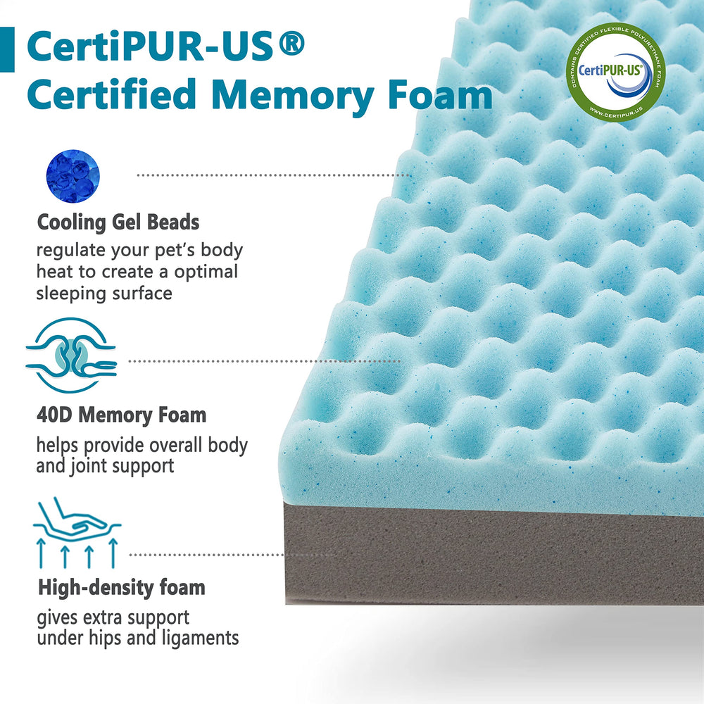Wataniya Pet bed interior with memory foam and cooling gel for joint support