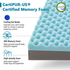 Wataniya Pet bed interior with memory foam and cooling gel for joint support