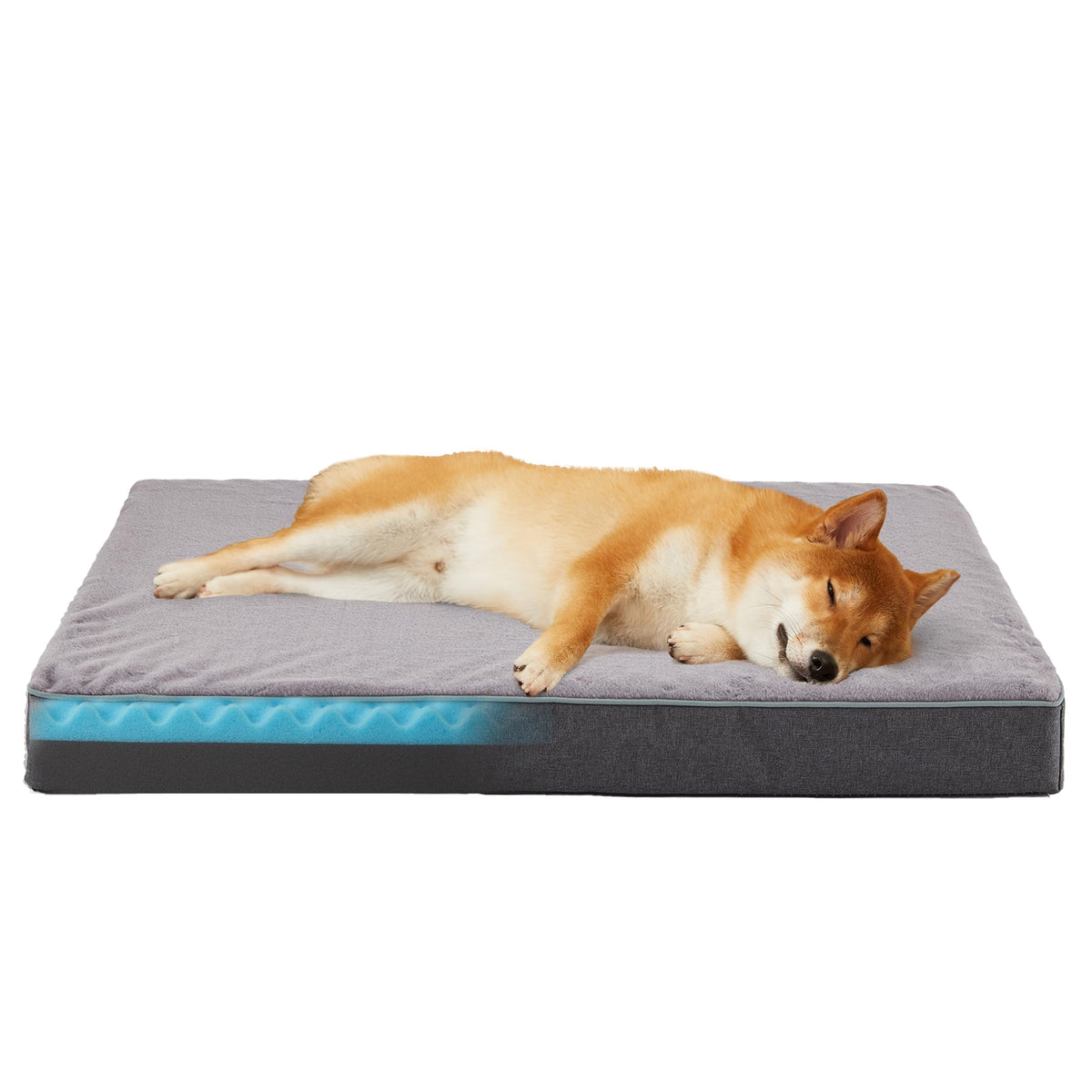 Wataniya Pet cooling dog bed top view with memory foam for cooler, supported rest