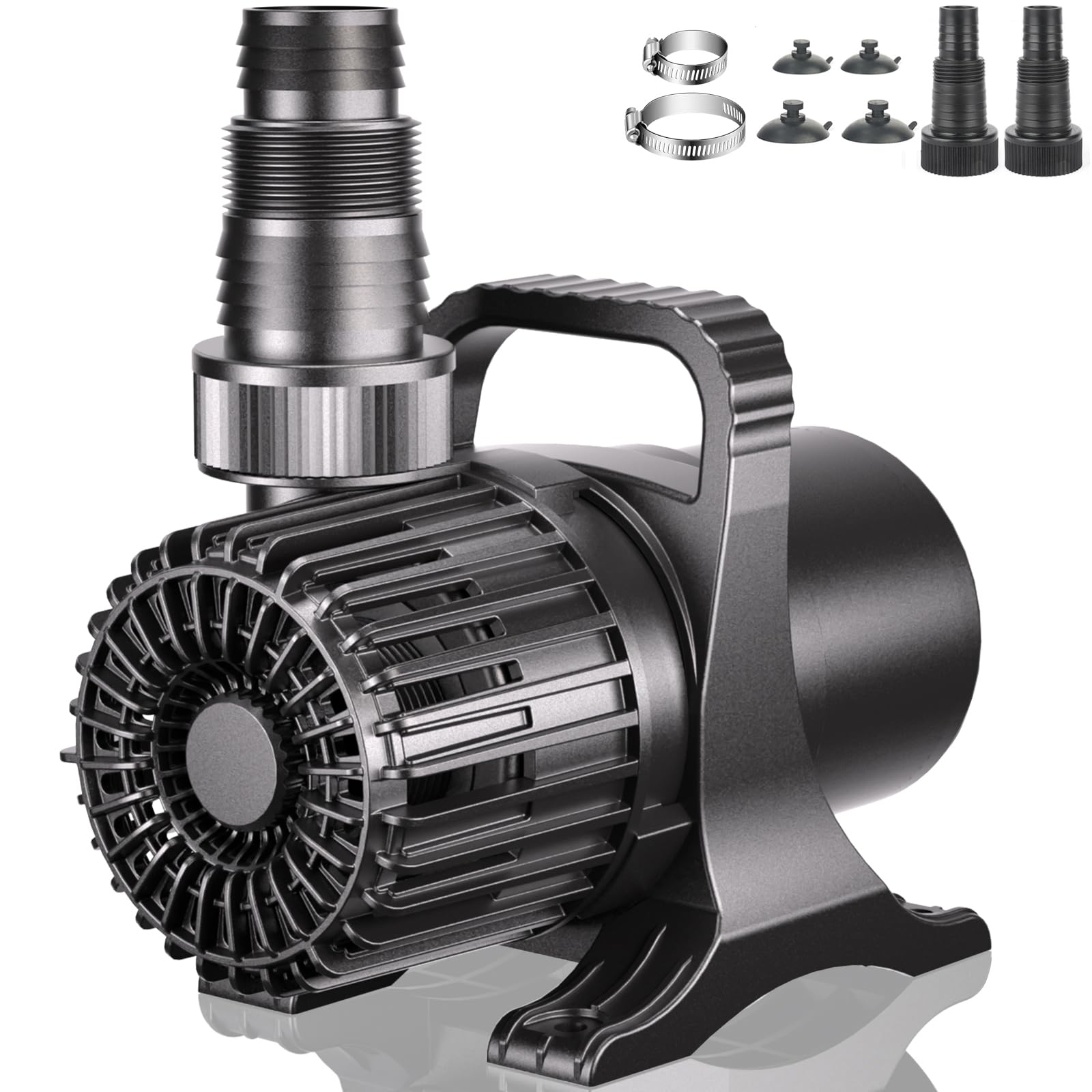 WaterRebirth 2900GPH pump in pond setup delivering strong water circulation
