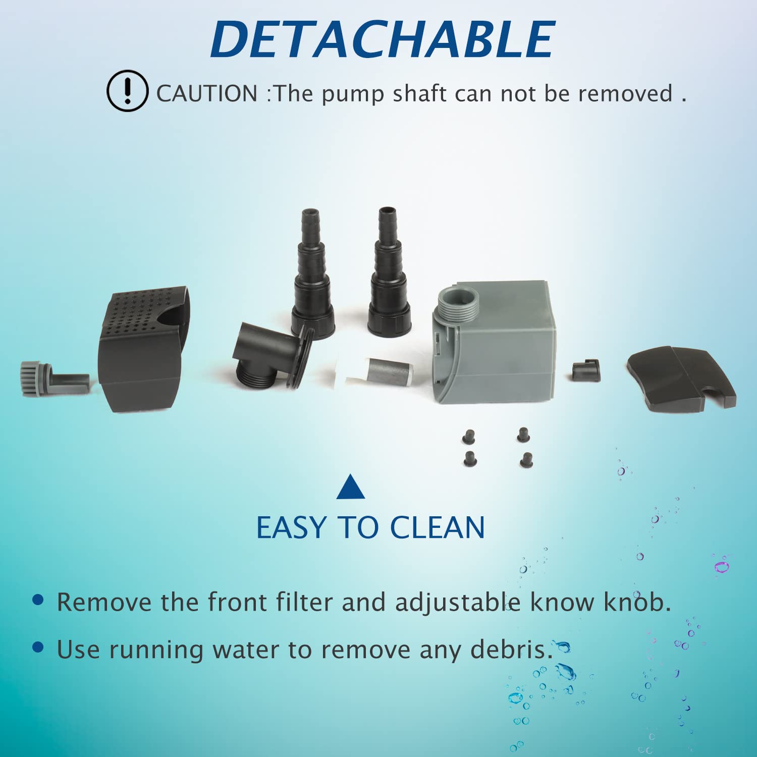 WaterRebirth HSUP-1400F installation view suggests quick fountain setup as shown in video