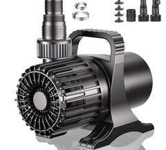 WaterRebirth PS-1700 front view showing compact pump design for discreet ponds