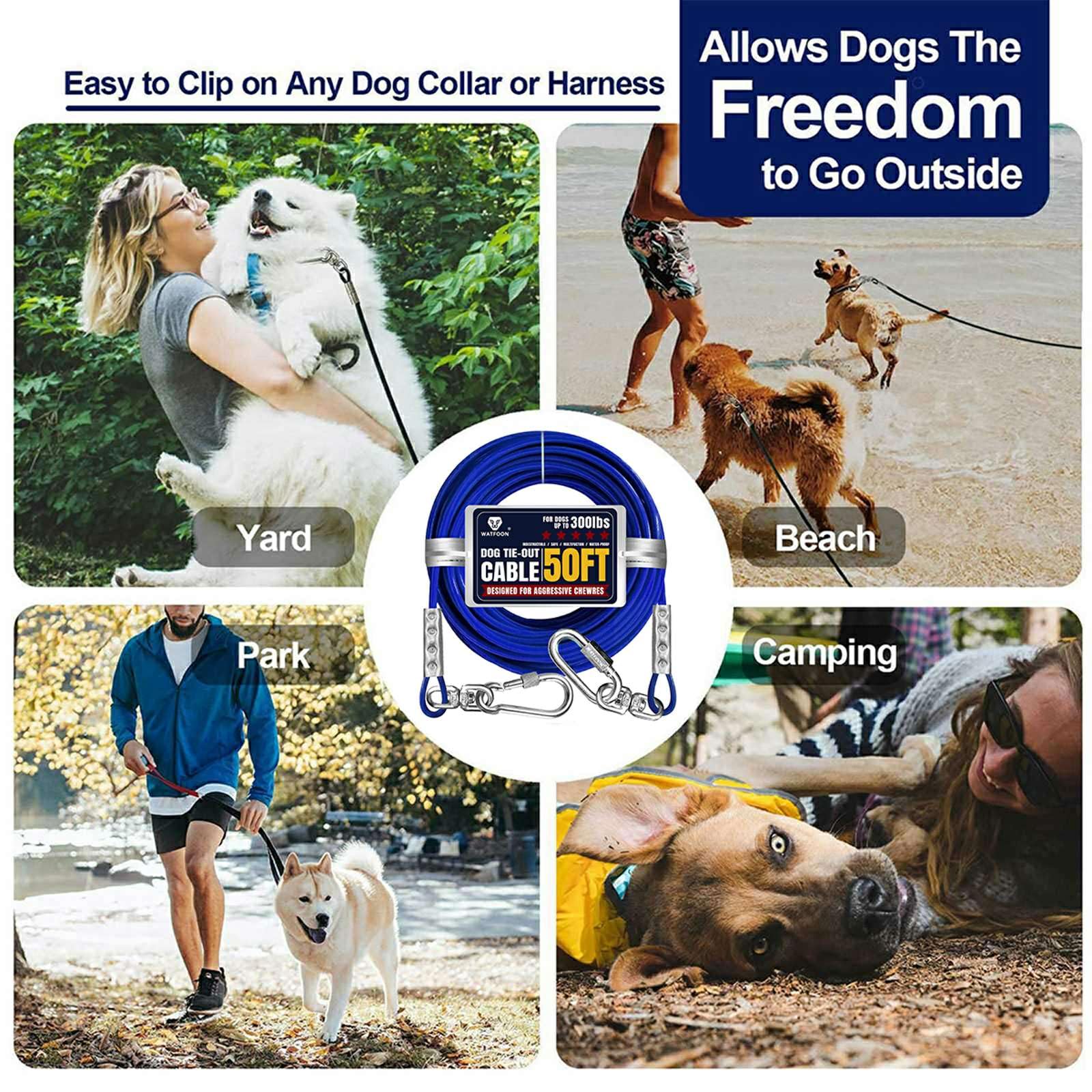 Watfoon 1000lb break strength label highlights rugged reliability for strong dogs