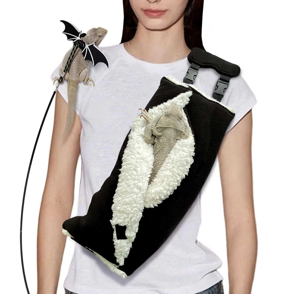WATFOON Bearded Dragon Sling interior lining for cozy warmth during travel